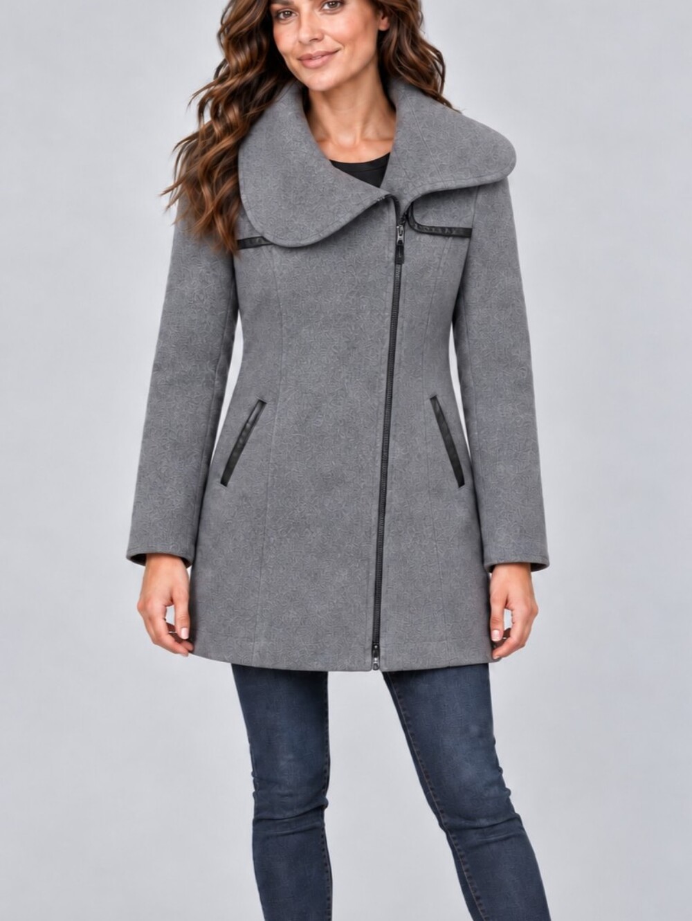 Saks Fifth Avenue BLACK Women's Gray Wool Size 2